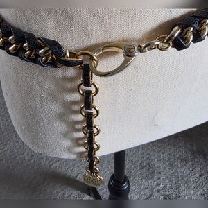 HENRI BENDEL 712 5th Ave New York Weaved Link Belt **RARE**